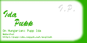 ida pupp business card